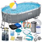 Bestway, basen ogrodowy, stelażowy, 488-305-107 cm, zestaw 18w1