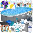 Bestway, basen ogrodowy, stelażowy, 488-305-107 cm, zestaw 18w1
