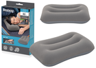 Bestway, dmuchana poduszka, welurowa, szara, 42 cm