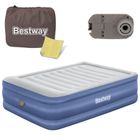 Bestway, materac dmuchany dwuosobowy z pompką elektryczną, 203xx61 cm