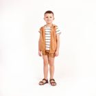 Bezrękawnik chłopięcy z kapturem, beżowy, Nicol