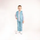 Bezrękawnik chłopięcy z kapturem, niebieski, Nicol