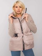 Bezrękawnik damski, beżowy, Ex Moda