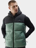 Bezrękawnik męski z kapturem, khaki, 4F