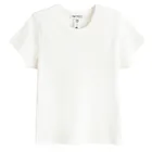 Biała koszulka basic z bawełny czesanej NOWEAR