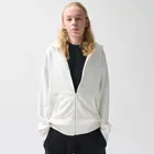 Biała rozpinana bluza z kapturem oversize NOWEAR