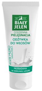 Biały Jeleń, odżywka hipoalergiczna nawilżająca z kozim mlekiem do włosów suchych i cienkich, 200 ml