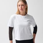 Biały t-shirt cropp z bawełny czesanej NOWEAR