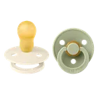 Bibs, Colour, smoczek uspokajający, kauczuk Hevea, Ivory&Sage, rozmiar 3, 2 szt.