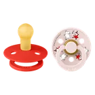 Bibs, Muminki, smoczek uspokajający, kauczuk Hevea, Candy Apple Mix, rozmiar 2, 2 szt.