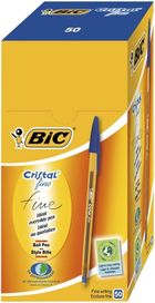 Bic, Cristal Fine, długopis, niebieski, 50 szt.