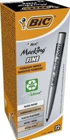 Bic, Fine Pocket Ecolutions, marker, czarny, 12 szt.