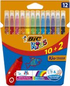 Bic, flamastry zmywalne, 12 kolorów