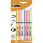 Bic, Highlighter Grip, zakreślacze, Pastel, 6 kolorów