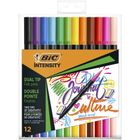 Bic, Intensity Dual Tip, flamastry dwustronne, 12 szt.