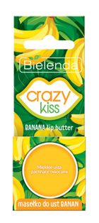 Bielenda, Crazy Kiss, masełko do ust, Bananowe, 10g