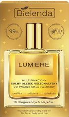 Bielenda, Lumiere, multifunkcyjny suchy olejek pielęgnacyjny do twarzy, ciała i włosów, 50 ml