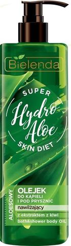 Bielenda, Super Skin Diet Hydro Aloe, olejek do kąpieli i pod prysznic, nawilżający, 400 ml