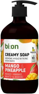 Bio Naturell, kremowe mydło w płynie z pompką, mango i ananas, 473 ml