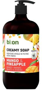 Bio Naturell, kremowe mydło w płynie z pompką, mango i ananas, 946 ml