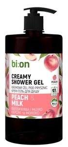 Bio Naturell, kremowy żel pod prysznic, brzoskwinia i mleko, 946m