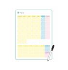 Biurfol, planer miesięczny, magnetyczny, pastelowy, 35-25 cm