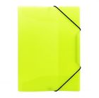 Biurfol, teczka z gumka, A4, neonowy żółty, 1 szt.