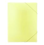 Biurfol, teczka z gumką, A4, pastelowy żółty, 1 szt.