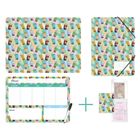 Biurfol, zestaw szkolny: podkładka, teczka, planer, okładka na dokumenty, bubble tea