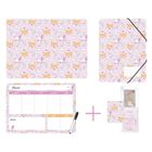 Biurfol, zestaw szkolny: podkładka, teczka, planer, okładka na dokumenty, puppies