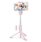 BlitzWolf, BW-BS3, Statyw do telefonu, Selfie Stick, 3w1, różowy