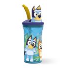 Bluey, butelka 3D ze słomką, 360 ml