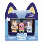 Bluey, Fuzzies, figurki flokowane z gablotką, 3 szt.