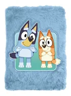 Bluey, notatnik pluszowy, niebieski