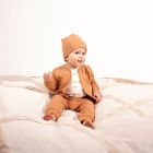 Bluza bomberka chłopięca, rozpinana, beżowa, Nicol