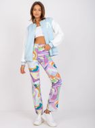 Bluza bomberka damska, rozpinana, niebieska, Ex Moda