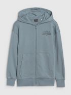 Bluza chłopięca z kapturem, rozpinana, miętowa, 4F