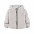 Bluza chłopięca z kapturem, rozpinana, szara, Kanz