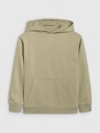 Bluza chłopięca z kapturem, zielona, 4F