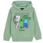 Bluza chłopięca z kapturem, zielona, Minecraft