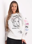 Bluza damska, biała, Sublevel