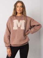 Bluza damska, brązowa, Ex Moda