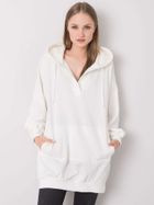 Bluza damska z kapturem, biała, Ex Moda