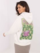 Bluza damska z kapturem, biała, Sublevel