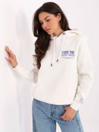 Bluza damska z kapturem, biała, Sublevel