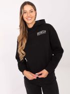 Bluza damska z kapturem, czarna, Sublevel