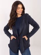 Bluza damska z kapturem, granatowa, Sublevel