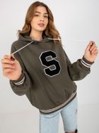 Bluza damska z kapturem, khaki, Relevance