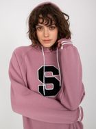 Bluza damska z kapturem, różowa, Relevance