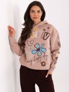 Bluza damska z kapturem, różowa, Sublevel